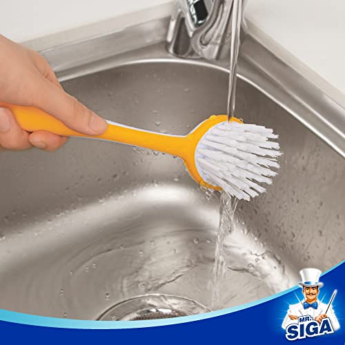 Mr.siga Round Dish Brush, Size: Dia 5.5 X 25Cm - Pack Of 3 #TOP5