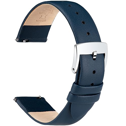 OTTOODY Leather Watch Bands Quick Release Watch Straps, Elegant & Ultra-Soft Top Grain Leather Watch Band for Women Men, Choice of Color & Width - 12mm 14mm 16mm 18mm 20mm 22mm for Watch & Smartwatch