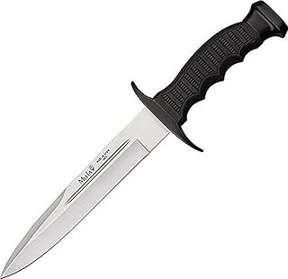 MUELA 95-191 7-5/8" Fixed Blade Hunting Knife with Leather Sheath, Stainless Steel - Muela