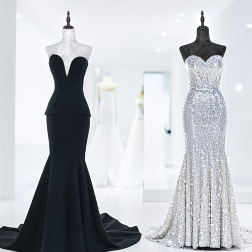 KTMANEQ Adjustable Female Mannequin Torso with Stand, Pinnable Dress Form for Sewing and Clothes Display (White, Silk)