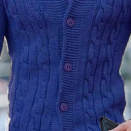 Men's Cardigan Sweater Slim Retro Jacquard Button Down Sweater Knitted Cardigan Casual Sweater4