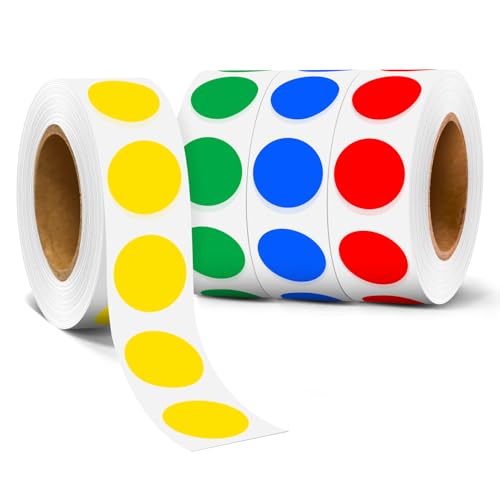 PARLAIM 1/2�C���` �J���[�h�b�g�X�e�b�J�[�A4���[�����x���X�e�b�J�[ ���E���h�J���[�R�[�f�B���O���x���A2000�� �T�[�N���h�b�g���x�� �T�[�N���X�e�b�J�[ �I�t�B�X�A�����A�Ƒ��p(���b�h �u���[ �C�G���[ �O���[��)