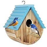 Bird House, Auslar Wooden Bird Houses for Outside, Birdhouse...