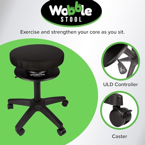 Image of The Wobble Stool- Self Balancing Stool with 360 Degree Rotation, Promotes Healthy Posture to Relieve Back and Neck Pain, Lightweight Portable Seat Cushion (Large) - Weight Limit - 220LBS
