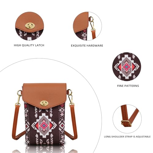 Small Crossbody Bags for Women Vintage Cell Phone Purses Nylon Handbag Shoulder Bag with Detachable Strap4