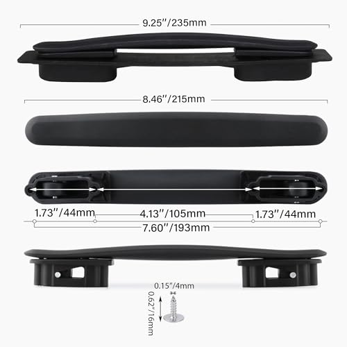 Image of Black Plastic Handle Flexible Spare Strap Handle Grip Replacement for Suitcase Luggage Case (B116)