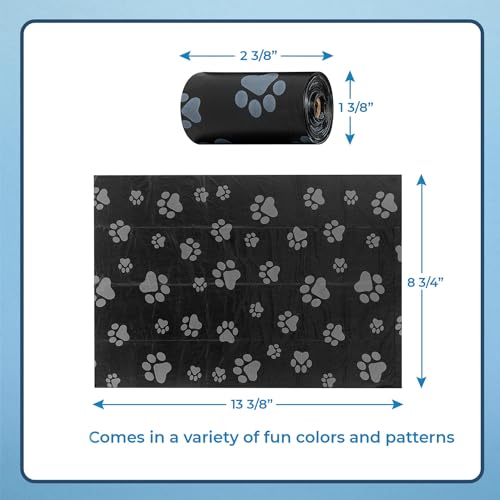 Image of BPS - Extra Thick Waste Poop Bags with Dispenser - Scented, Black, 240 Bags