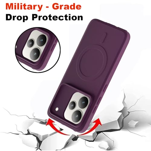 Image of Back Cover Compatible with Realme P4 Pro 5G | MagFit Ring Design (Non-Magnetic) | Shockproof Case | Anti-Slip Grip | Raised Camera Edges | Slim Protective Case for Realme P4 Pro 5G (Purple)