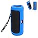Pushingbest Carrying Silicone Case for JBL Flip 4 Bluetooth Speaker. Fits USB Cable and Accessories (Blue)