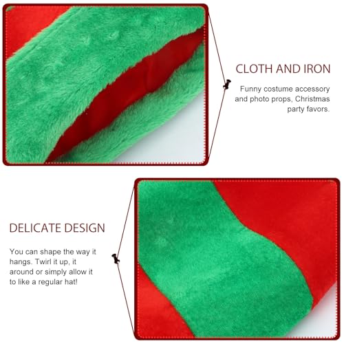 Accessoire photo et fête de Noël : chapeau de Noël vert ultra-long