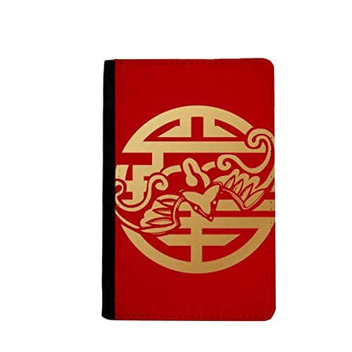 Porte-passeport rond Chine doré étui passeport voyage or