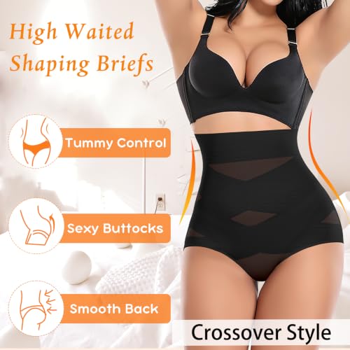 Image of Werena Tummy Control Shapewear Panties for Women High Waisted Body Shaper Slimming Shapewear Underwear Girdle Panty