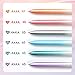 WRITECH Gel Pens Assorted Colors: 0.5mm Fine Point Retractable Multi Colored Ink 6ct Smooth Writing No Bleed with Aesthetic Gradient Color Pen Barrel for Journaling Coloring Drawing