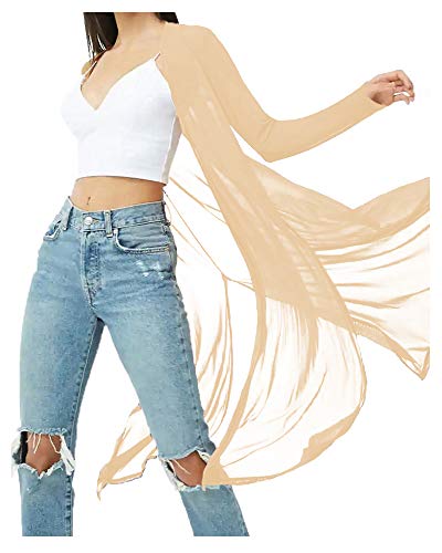 Image of Womens Sexy Sheer Long Sleeve Cardigan See Through Mesh Cover Up