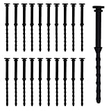 20PCS Computer Case Fans PC Cooling Fan Mount Screws, CPU Fan Mounting Pin Rivet Black Soft Rubber Reducing Noise Anti-Vibration Screws 65mm/2.56in