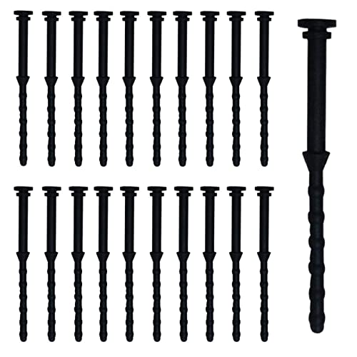 20PCS Computer Case Fans PC Cooling Fan Mount Screws, CPU Fan Mounting Pin Rivet Black Soft Rubber Reducing Noise Anti-Vibration Screws 65mm/2.56in