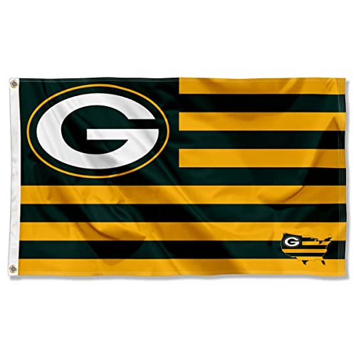 Green Bay Packers USA American Nation Stripes 3x5 Grommet Flag