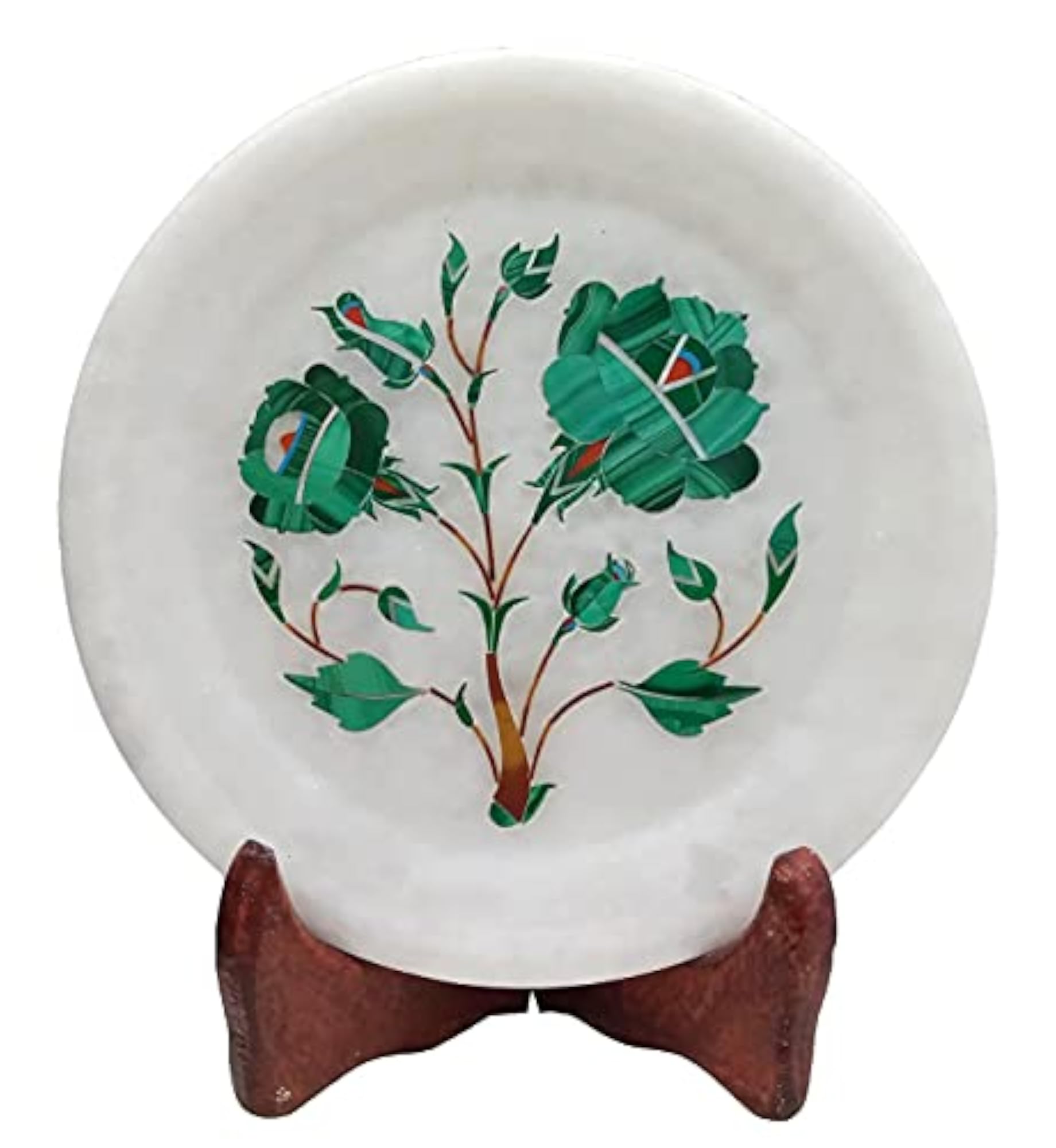 Handcrafted Marble Decorative Plate with Inlay Work for Home