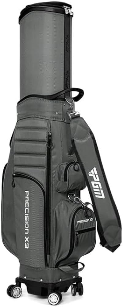 PGM 楽々キャスター付き　キャディーバッグ キャディバッグ 4輪キャスター ポータブルゴルフバッグ PGM メンズ