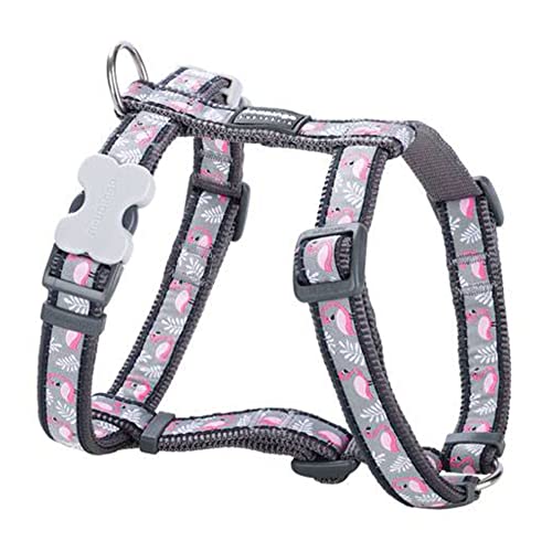 Harnais pour Chien RedDingo Gris Flamant Rose Idéal pour Balade