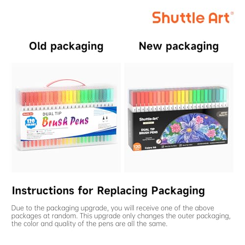 Image of 120 Colors Dual Tip Brush Marker Pens with 1 Coloring Book, Fineliner and Brush Dual Tip Markers Set, Water-based Ink Perfect for Kids Adult Artist Calligraphy Hand Lettering Journal Doodling Writing