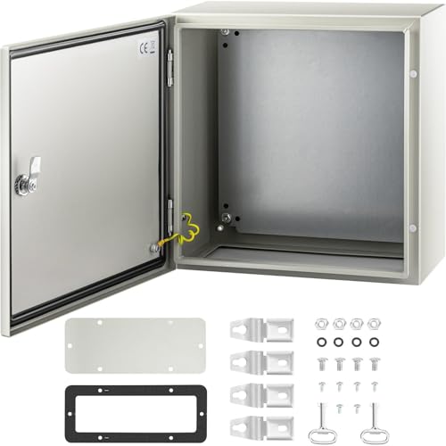 NEMA Steel Enclosure, 16 x 16 x 8'' NEMA 4X Steel Electrical Box, IP66 Waterproof & Dustproof, Outdoor/Indoor Electrical Junction Box, with Mounting Plate
