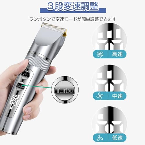 Kungix バリカン 防水 電動バリカン 散髪用 ヘアカッター コードレス セルフカット USB充電式 5段階調節 0.8~12mm対応 静音 全身水洗い 床屋/家庭用 プロ仕様 の商品画像 6