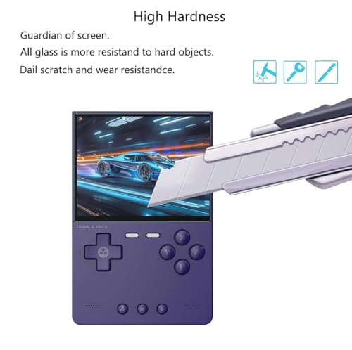 Futanwei Lot de 2 films protecteurs d'écran en verre trempé HD [dureté 9H] [anti-rayures] Compatible avec Marryoo Fingerevo Wesich Hanhibr Ampown Trimui Brick Retro console de jeu portable – vue 4