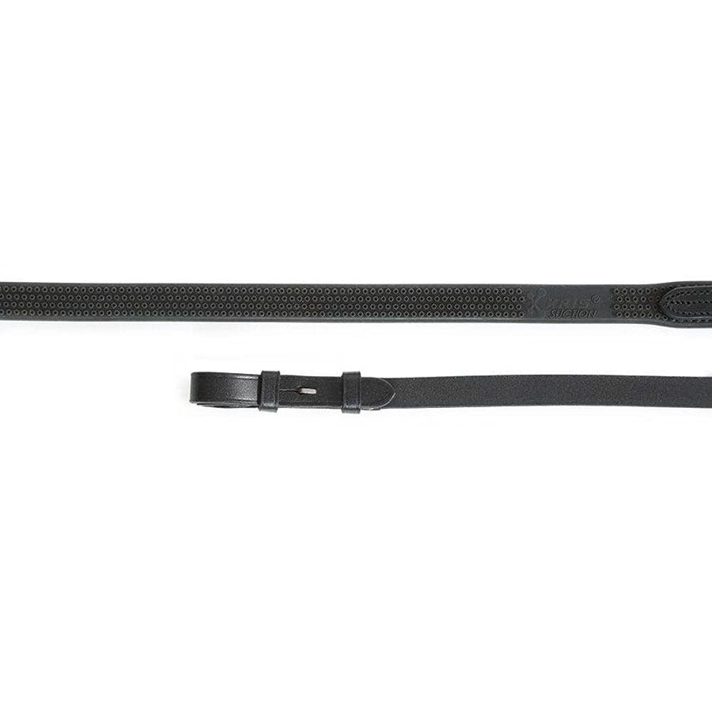 Shires Aviemore Eventa Zügel mit Gummigriff, 120 cm, Schwarz