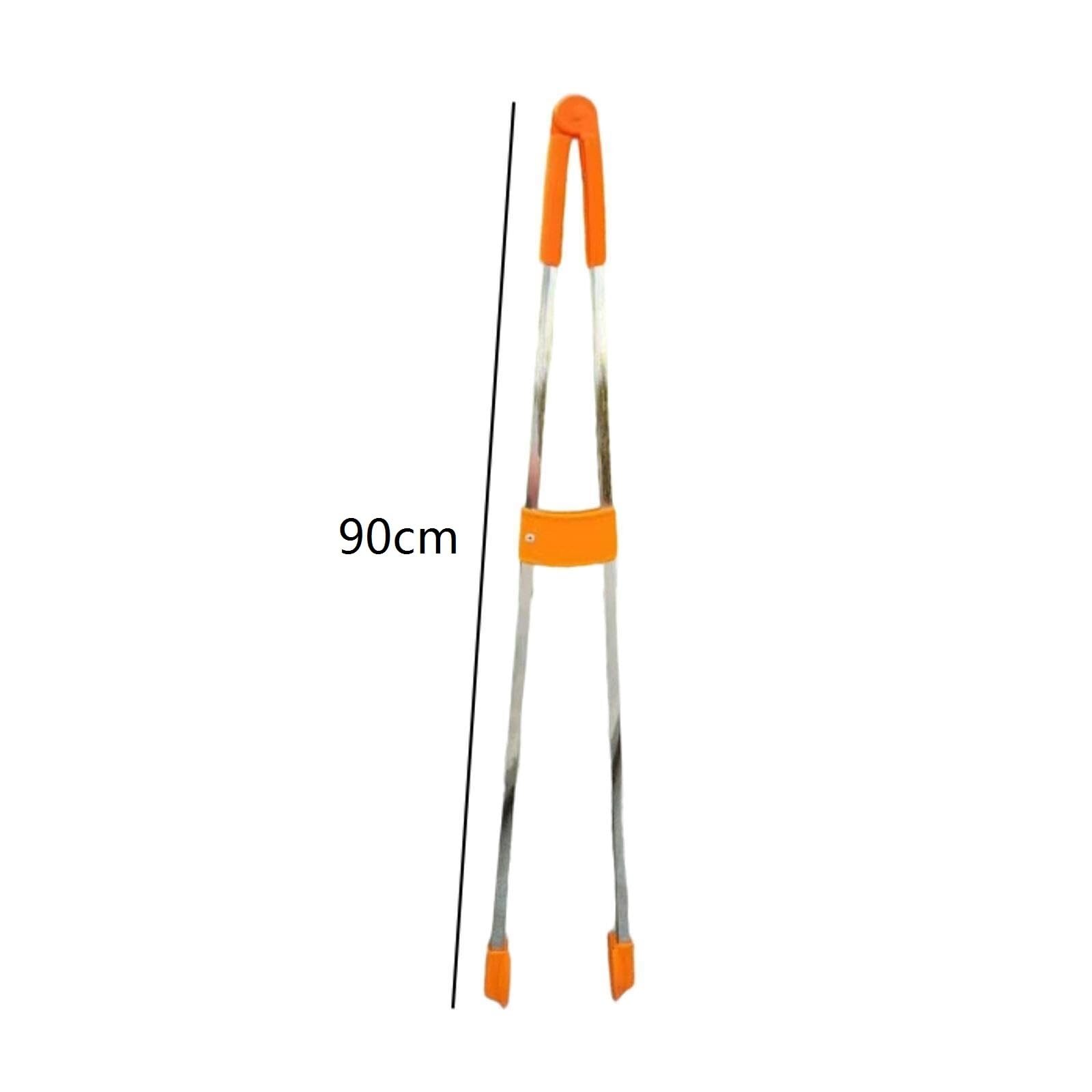Pinza De Agarre para Basura Juego De 2 Pinzas Acero Inoxidable con Abrazadera Fuerza Pinza De Recolección(Type B)
