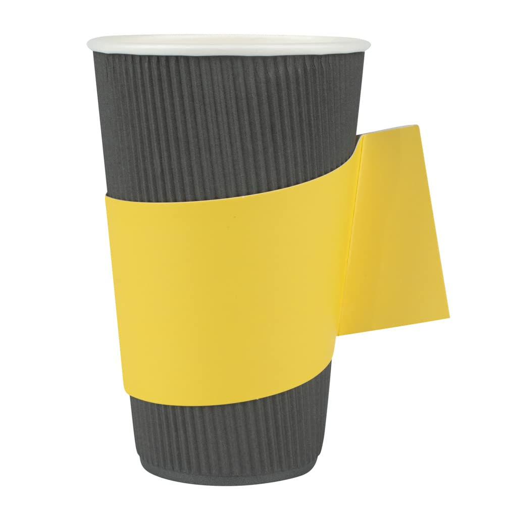 Restaurantware SLEEVES ONLY: Restpresso Hot Coffee Sleeves With Handle 1000 Disposable Cup Sleeves - Cups Sold Separately Fits 12- 16- And 20-Ounce