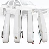 Priprilod Olympic White Door Handles Fit for Cadillac Escalade Fit for Chevy Avalanche，Silverado，Suburban，Tahoe Fit for GMC Sierra，Yukon XL 2007-2014 Outside Door Handles #284053446 84053446 84053456
