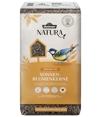 Dehner Natura Premium Nourriture pour Oiseaux Sauvages, graines de Tournesol, 20 kg