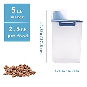 Pet-Food-Container-with-Measuring-CupDogs-Cat-Food-Storage-ContainerAirtight-Plastic-Dispenser-with-Pourable-Spout-for-Cats-Dogs-Birds - Cucciolini Doodles   Pet-Food-Container-with-Measuring-CupDogs-Cat-Food-Storage-ContainerAirtight-Plastic-Dispenser-with-Pourable-Spout-for-Cats-Dogs-Birds