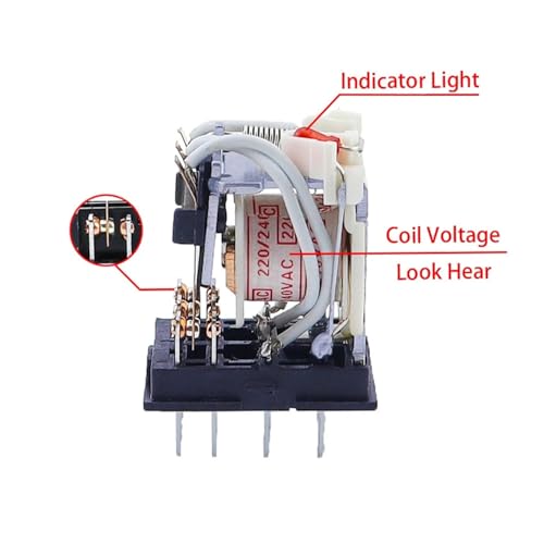 Relé de potencia HH53P 11Pin con bobina de cobre DC36V pack de 5 unidades para control eléctrico 4
