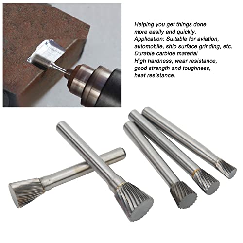 Set de 5 fresas rotativas carburo con vástago 6 mm miniatura 7