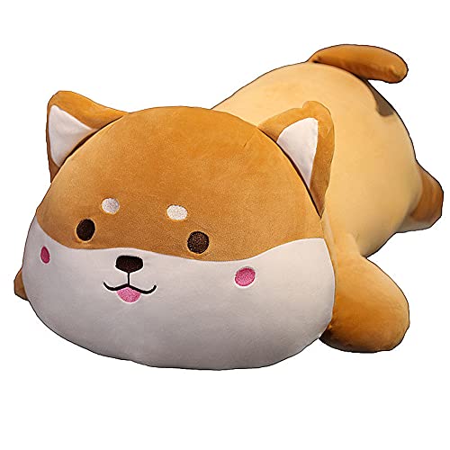 GUCHIS Shiba Inu Dog Plush Pillow,3D Puppy Shape Sleeping Pillow Lifelike Animal Pillows Plush Toy Corgi Stuffed Animal Plush Toy Hug Pillow Gifts for Girl Boy