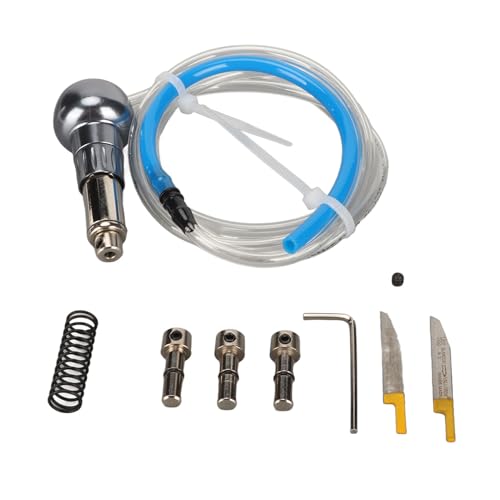 Alloy Steel Pneumatic Engraving Machine Handle, Gas Pipe Screwdriver Spring Alloy Steel Jewelry Engraving Tools, Jewelry Carving Tool, Low Vibration for Grinding and Drilling