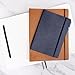 PAPERAGE Softcover Lined Journal Notebook (Cognac), 160 Pages, Medium College Ruled Notebook, 5.6 inches x 7.9 inches - 100 GSM Thick Premium Paper, Soft Vegan Leather Journal for Home, Work & School