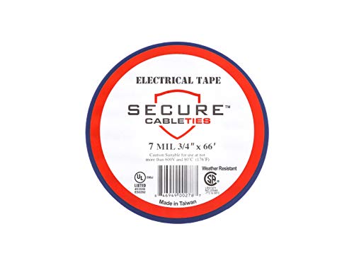Image of Secure Blue Electrical Tape 3 /4 Inch x 66 Feet - Single Roll