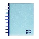 Happy Planner Disc-Bound 12-Month Academic Planner, July 2024–June 2025 Daily and Monthly Planner, Classic Size, Student Layout, Hello Good Times, 72 pages, 2 Sticker Sheets, 7' x 9 1/4'