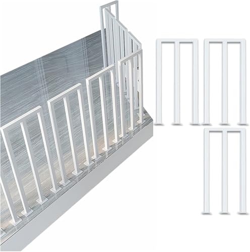 Garde-corps d'escalier en métal blanc 95 cm balustres terrasse et porche