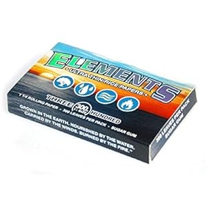 ELEMENTS 300 Ultra Thin Rice Rolling Paper 1.25 1 1/4 Size, 1 Pack = 300 Leaves