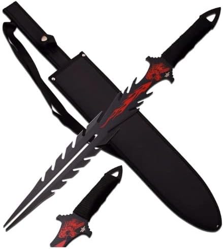 Snake Eye Tactical Fantasy Sword w/Nylon Sheath Machete Outdoors Camping