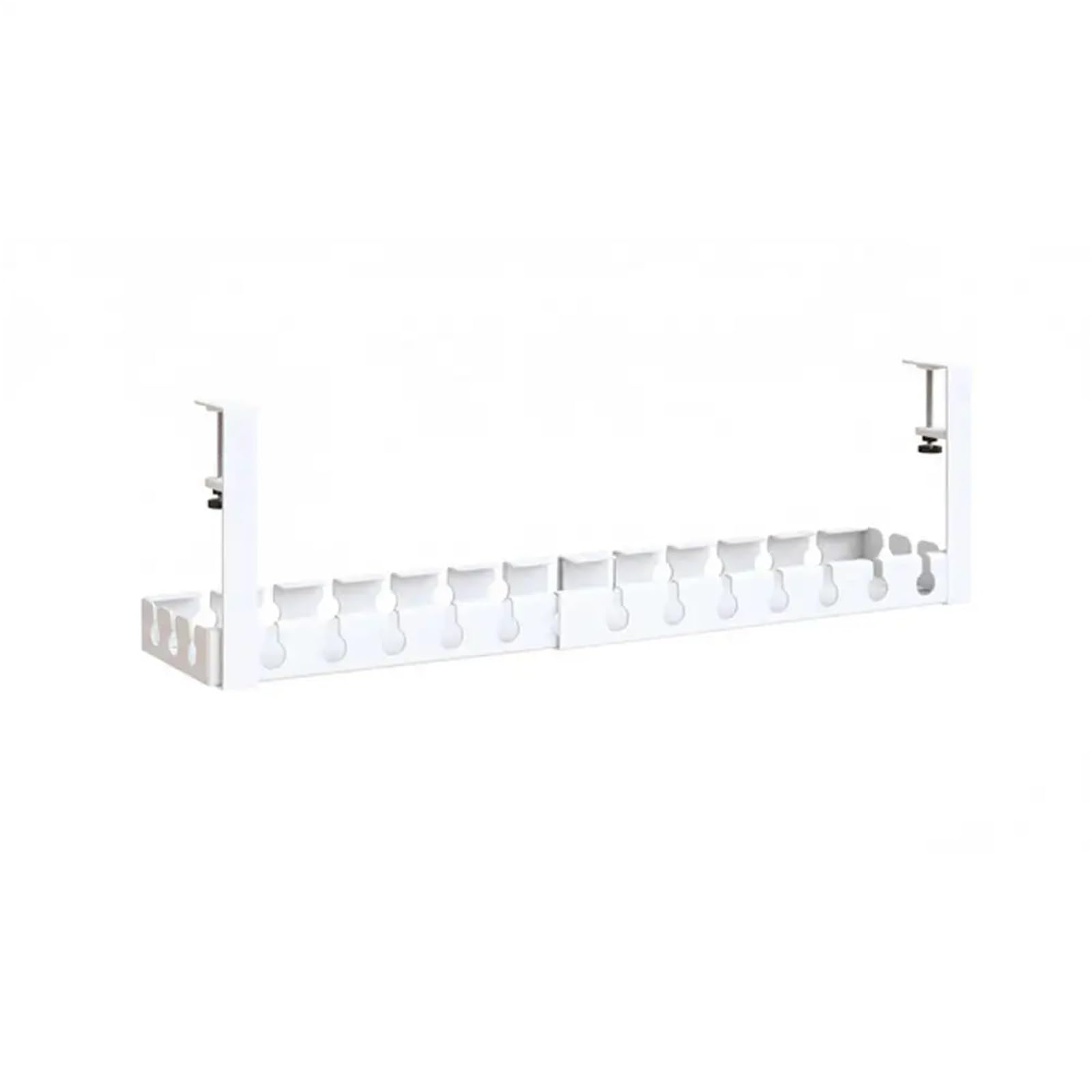 Under Desk Cable Tray Under Desk Cable Tray No Drilling Fixed/Flexible Black/White 40-74cm(Flexible White)