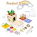 Wooden Montessori Baby Toys, 7-in-1 Wooden Play Kit Includes Object Permanent Box, Coin Box, Carrot Harvest, Color Sorting and Fishing - Christmas Birthday Gift for Boys Girls Toddlers 2-3 (7-in-1)