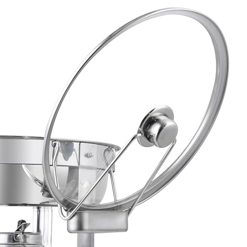 Chafing Dish Buffet Set 5 QT Stainless Steel Chafing Dishes Round Buffet Food Warmer Chafers Set for Parties Catering Event with Glass Lid, Lid Holder 4 packs
