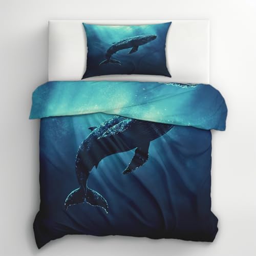 Housse de couette 200x200 baleine en microfibre avec 2 taies d'oreiller - 4