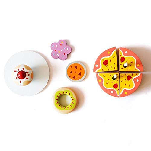 Shumee Wooden Pretend Play Dessert Set - Cake, Donuts, Cookies, Cupcake (3 Years+) | 100% Child Safe Materials | Eco Friendly & Sustainable | Pretend Play