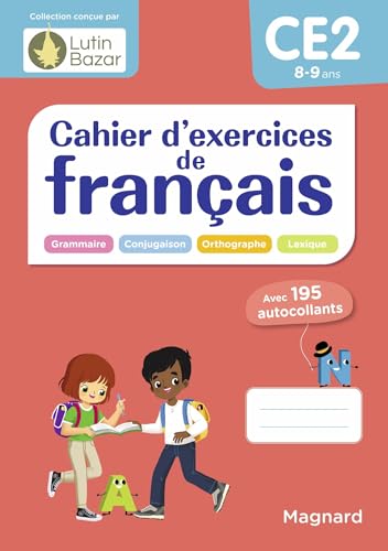 Cahier d'exercices de français CE2: Une collection conçue par Lutin Bazar